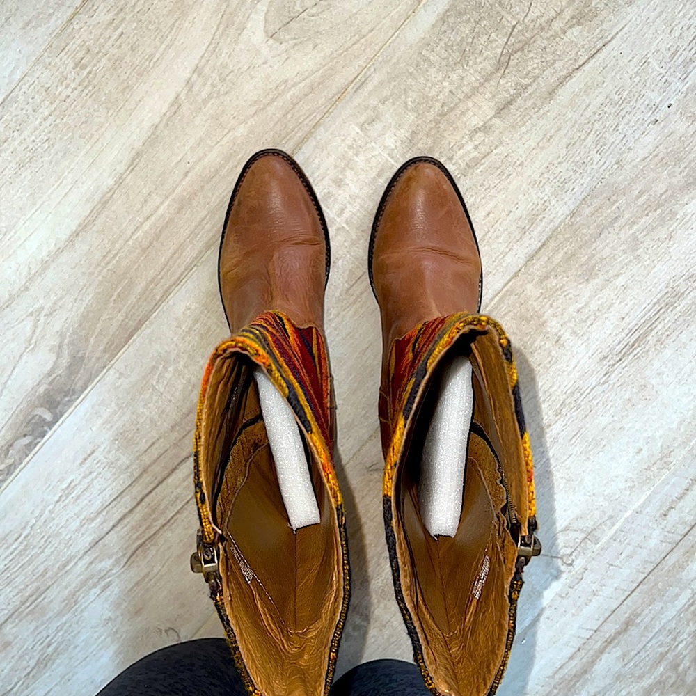 Steve Madden Graced Aztec Multi Southwest Print Cowboy Boots - Picture 5 of 8